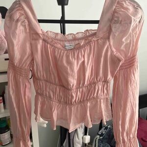 Urban Revivo Pink Smocked Women's Top